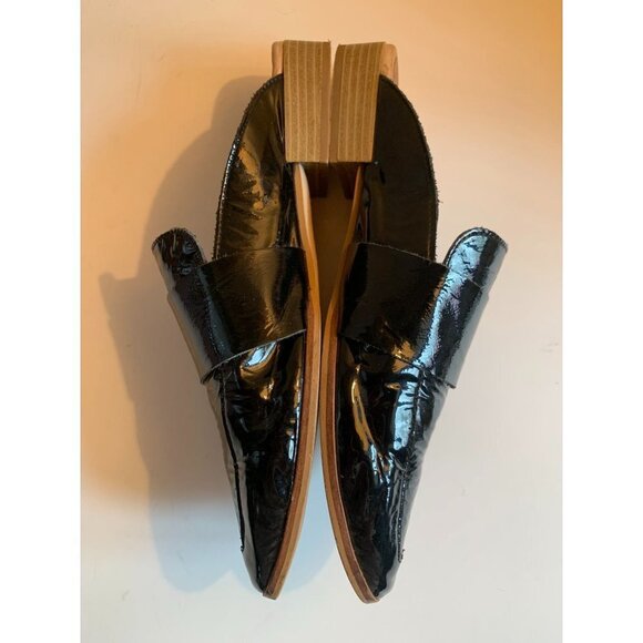 Free People Black Patent Leather Mule Shoe EU 39 US 8 - Picture 4 of 8